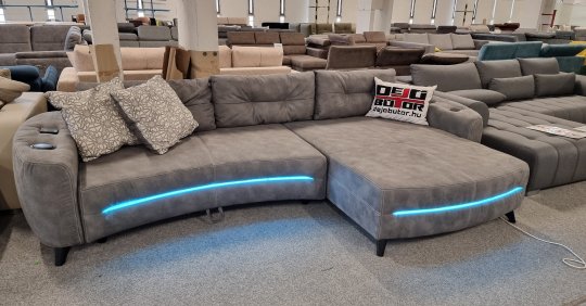 LIGHTNING Sarokkanapé | LED + Hangszóró beépítettséggel
