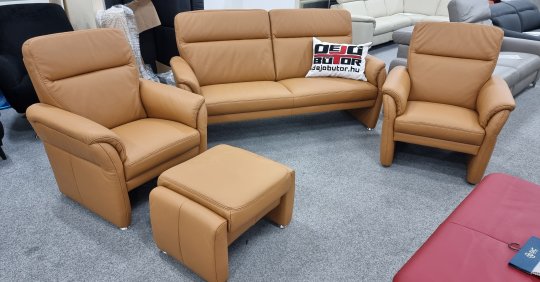 BORNHOLM 2+ 2db fotel + puff | VALÓDI BŐR