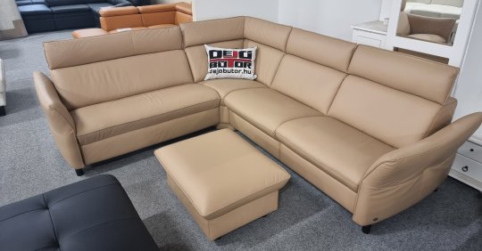 4002 HIMOLLA sarokkanapé + puff | VALÓDI BŐR