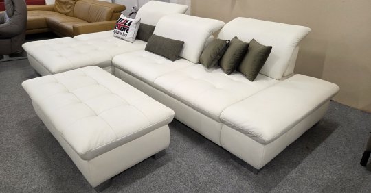 Vito fulla sarokkanapé + puff | VALÓDI BŐR