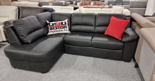 DANI Sarokkanapé | VALÓDI BŐR | FEKETE 